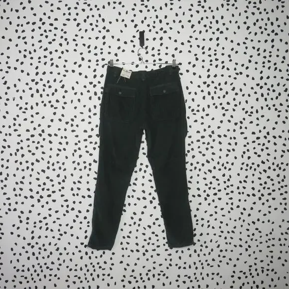 Free People Green London Calling Slouchy Cord Pants - Picture 6 of 14